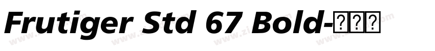 Frutiger Std 67 Bold字体转换